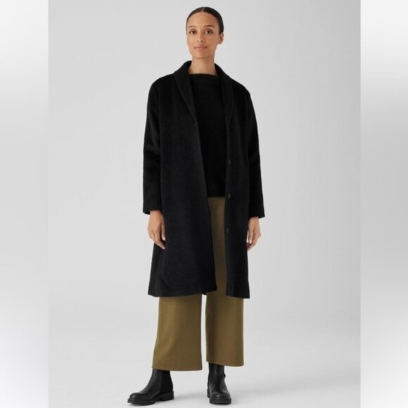 Eileen Fisher Alpaca Luxe Shawl Collar Coat   size XXS - Picture 1 of 16